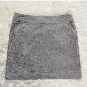 NWT WILLI SMITH Seersucker Blue/White Stripe Skirt 14